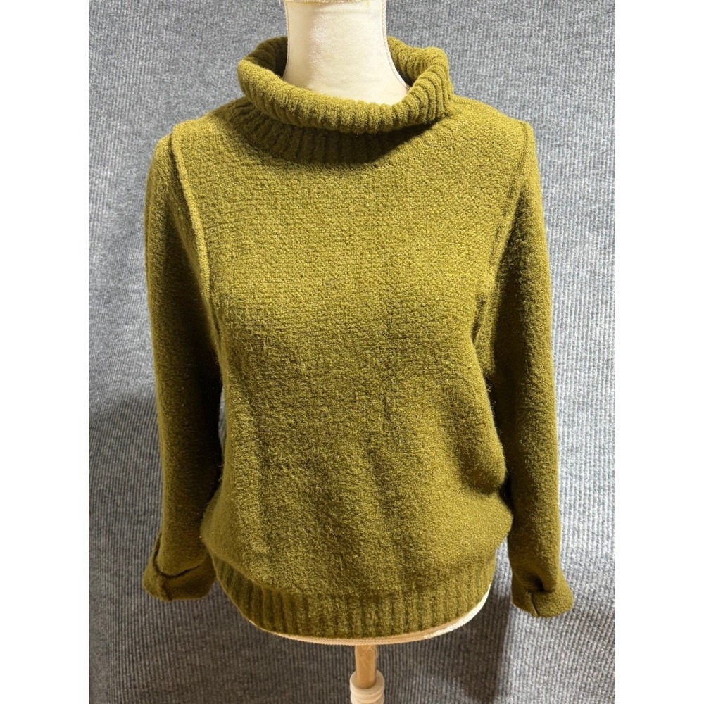 Universal Thread Olive Green Turtleneck Sweater Texture Knit Long Sleeve Women M